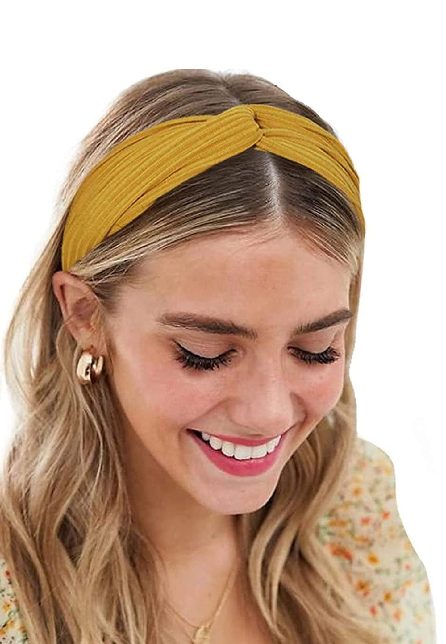 Headbands for Women Twist Knotted Boho Turban Yoga Solid Color, 8Pcs