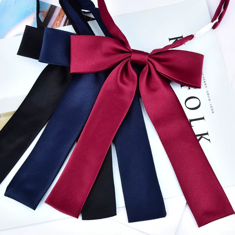 School Uniform Women Bowtie Ribbon Led Rope New Necktie Handmade Womans Clothing Shirt Butterfly Bow Tie for Women