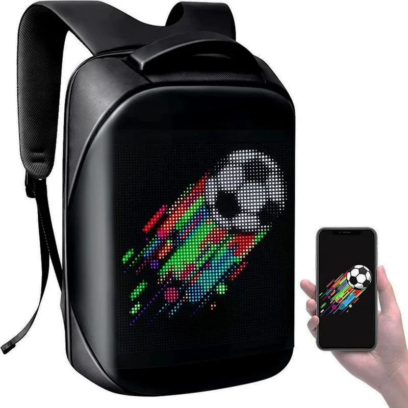 Newest Update 2024 BLUETH Version Portable LED Backpack Magic Smart Walking Billboard APP Control Outdoor Led Display Bag