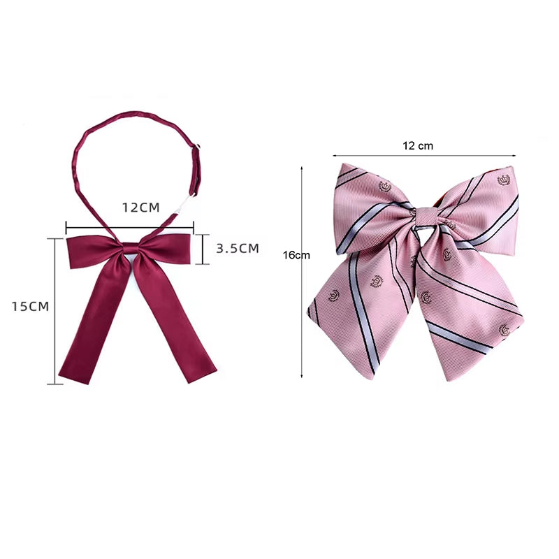 School Uniform Women Bowtie Ribbon Led Rope New Necktie Handmade Womans Clothing Shirt Butterfly Bow Tie for Women