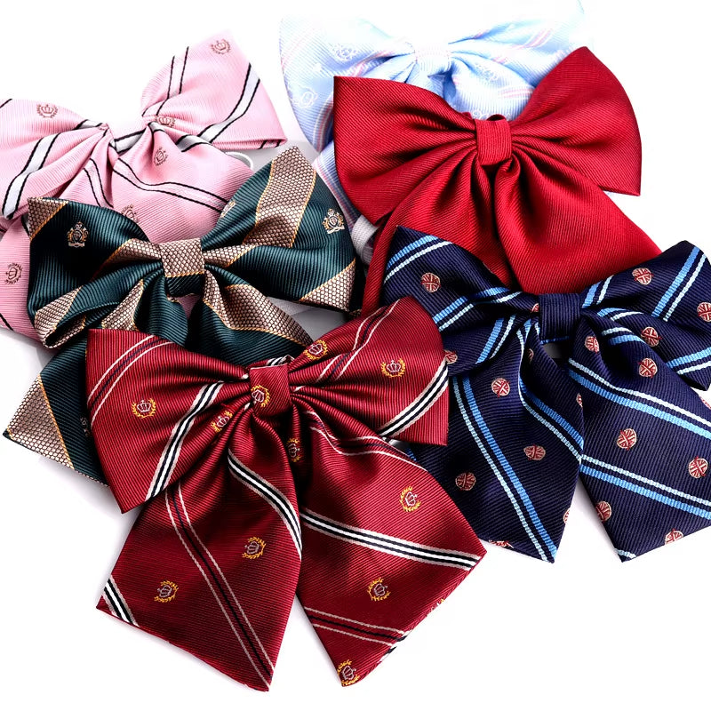 School Uniform Women Bowtie Ribbon Led Rope New Necktie Handmade Womans Clothing Shirt Butterfly Bow Tie for Women