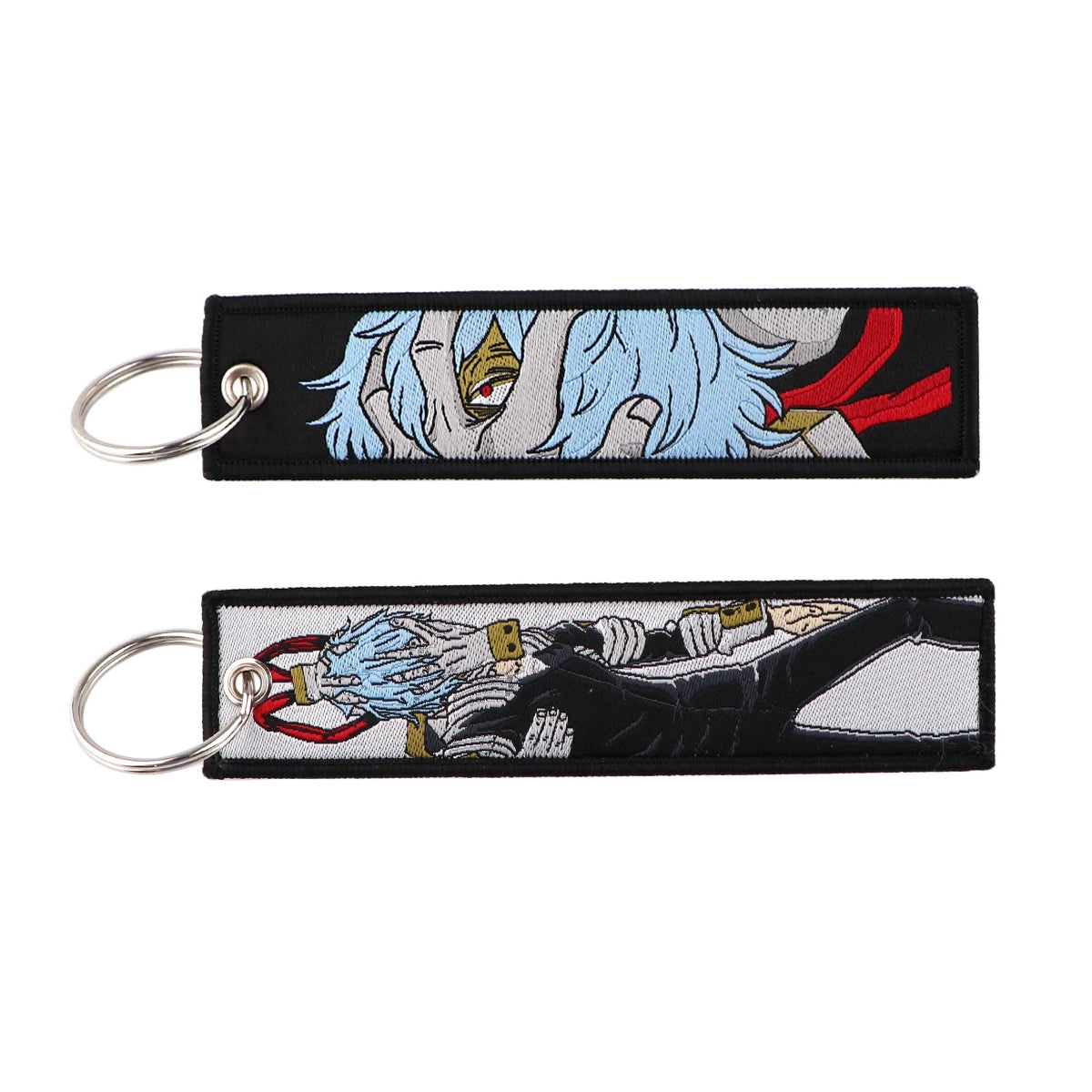 Japanese Anime Cool Embroidery Key Fobs Key Tag Motorcycles Cars Backpack Chaveiro Keychain for Friends Fashion Key Ring Gifts